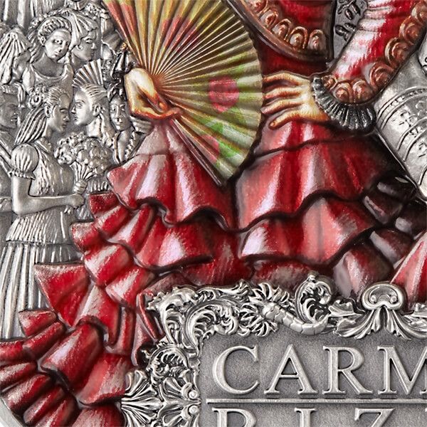 Carmen Titans of the Music 2 oz Antique finish Silver Coin 5$ Niue 2022