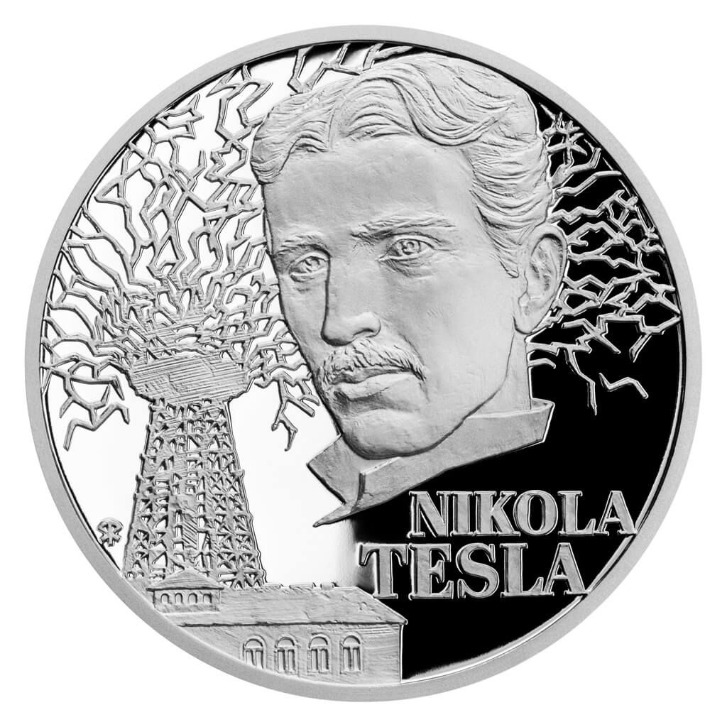 Nikola Tesla Century Geniuses 1 oz Proof Silver Coin 1$ Niue 2020 Proof