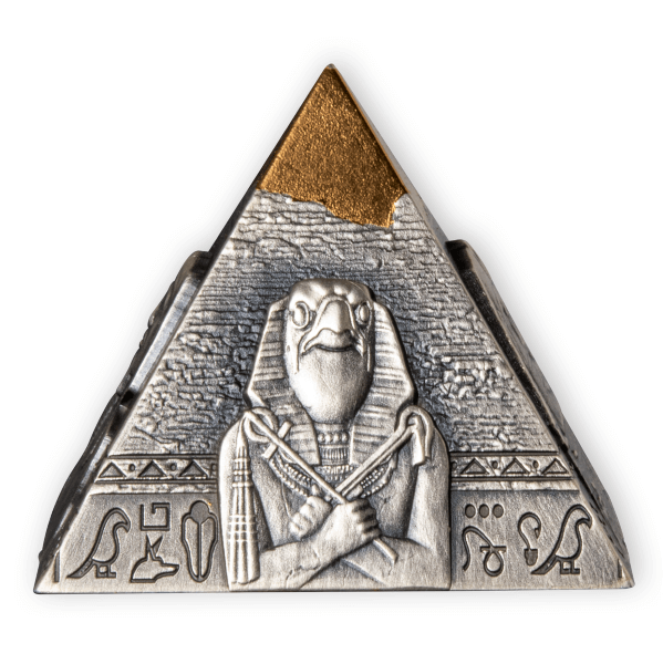 Pyramid of Khafre Masterpieces of Art 5 oz Antique finish Silver 