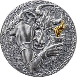 Minotaur The Great Greek Mythology 1 oz Antique finish Silver Coin 1000 Francs CFA Cameroon 2023