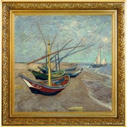 Fishing Boats 170th Anniversary of Vincent Van Gogh 1 oz Proof Silver Coin 1$ Niue 2023