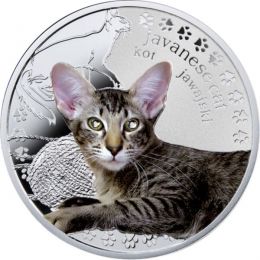 Javanese cat Man’s Best Friends – Cats Proof Silver Coin 1$ Niue 2014
