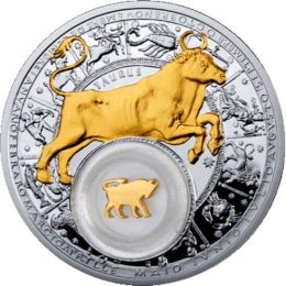 Taurus Belarus Zodiac 2013 Proof Silver Coin 20 rubles Belarus 2013