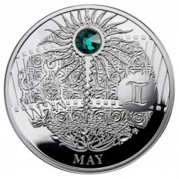 MAY The Magic Stones of Happiness  Proof silver Coin 1$ Niue 2013